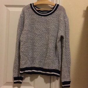 Splendid White and Navy Sweater
